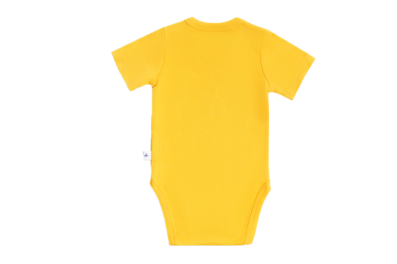 Leela Body Maniche Corte Giallo Cotone Organico Neonato