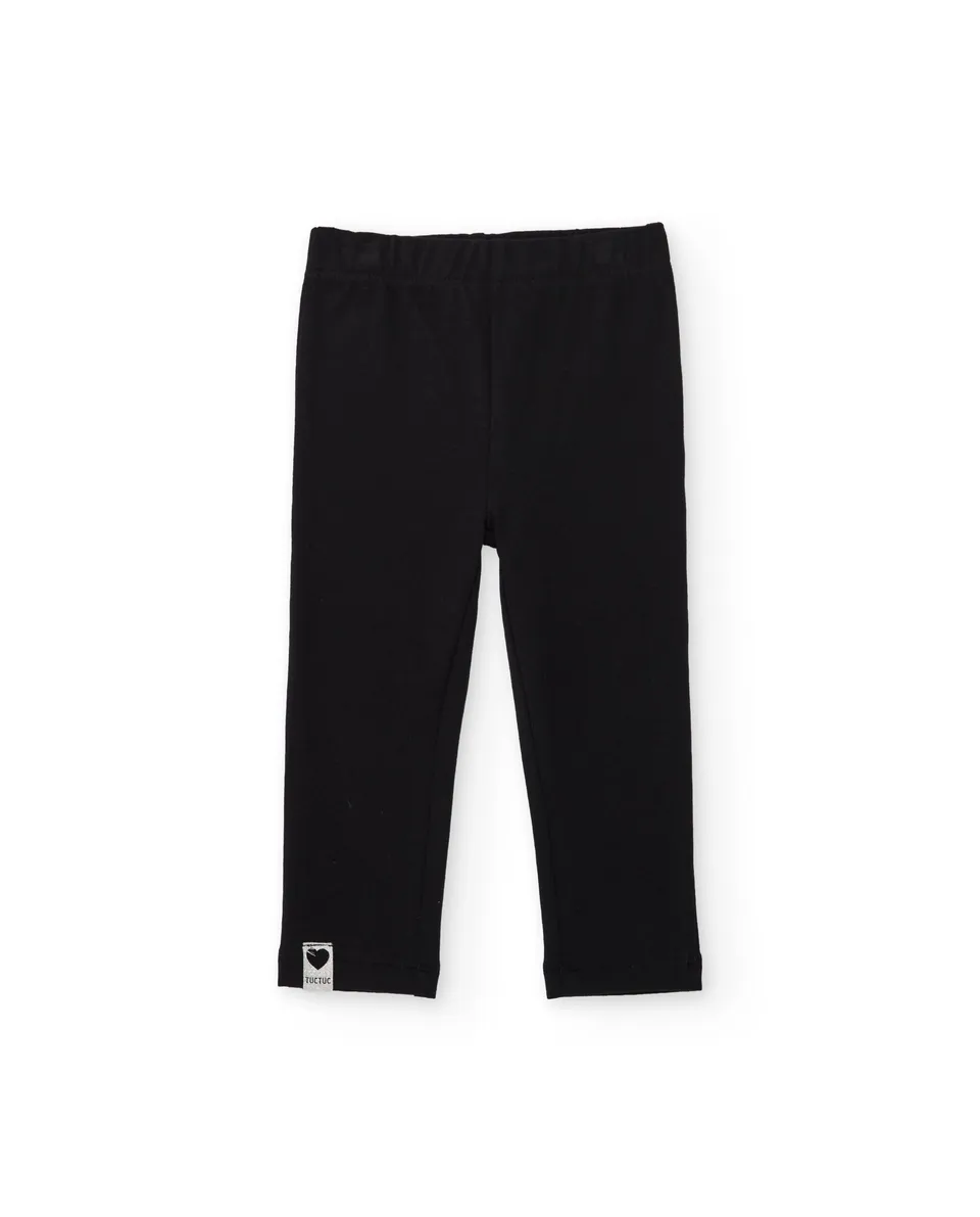 TucTuc Leggings leggings nero bambina vita elastica