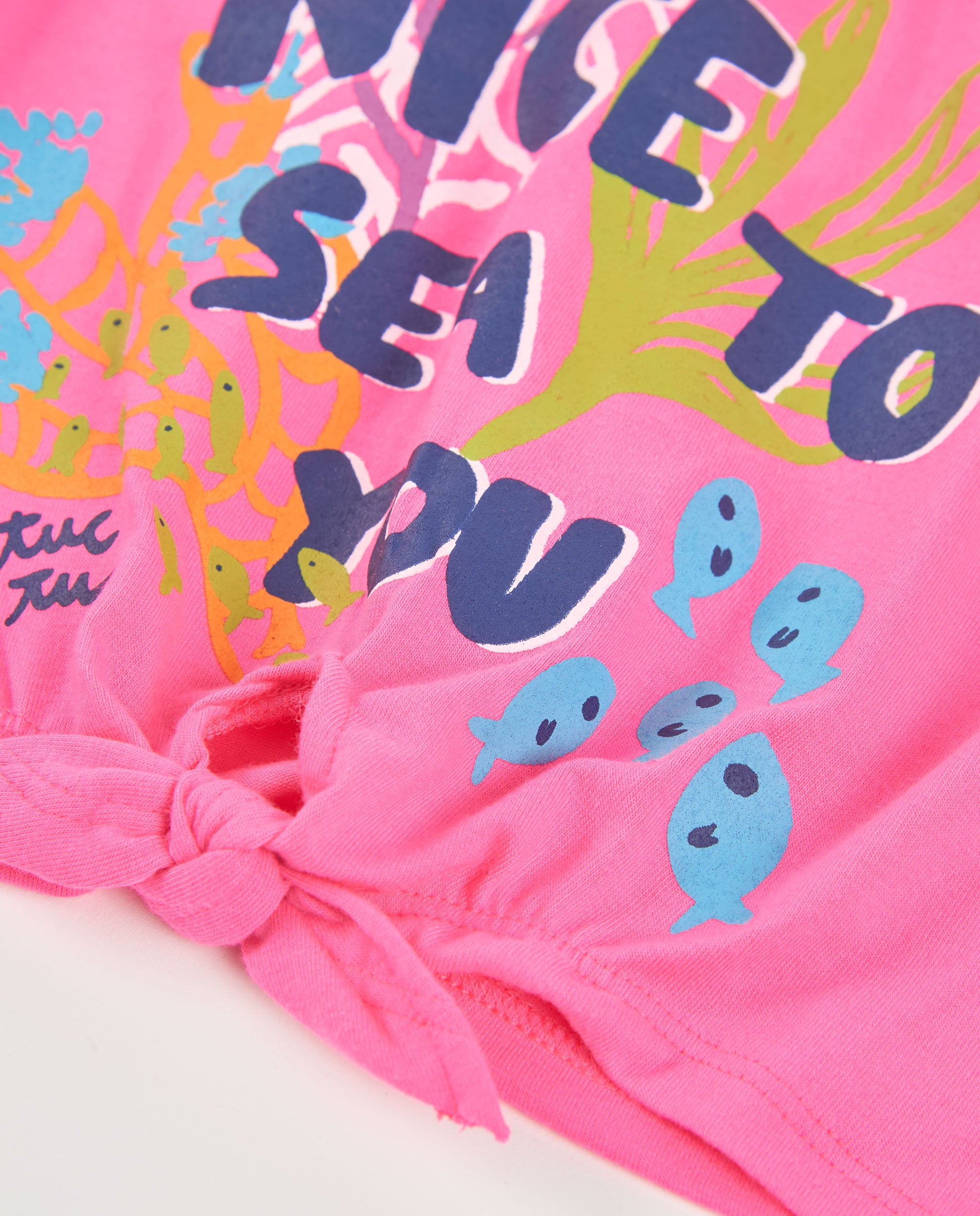 TucTuc Magliette T-shirt bambina rosa nodo marina