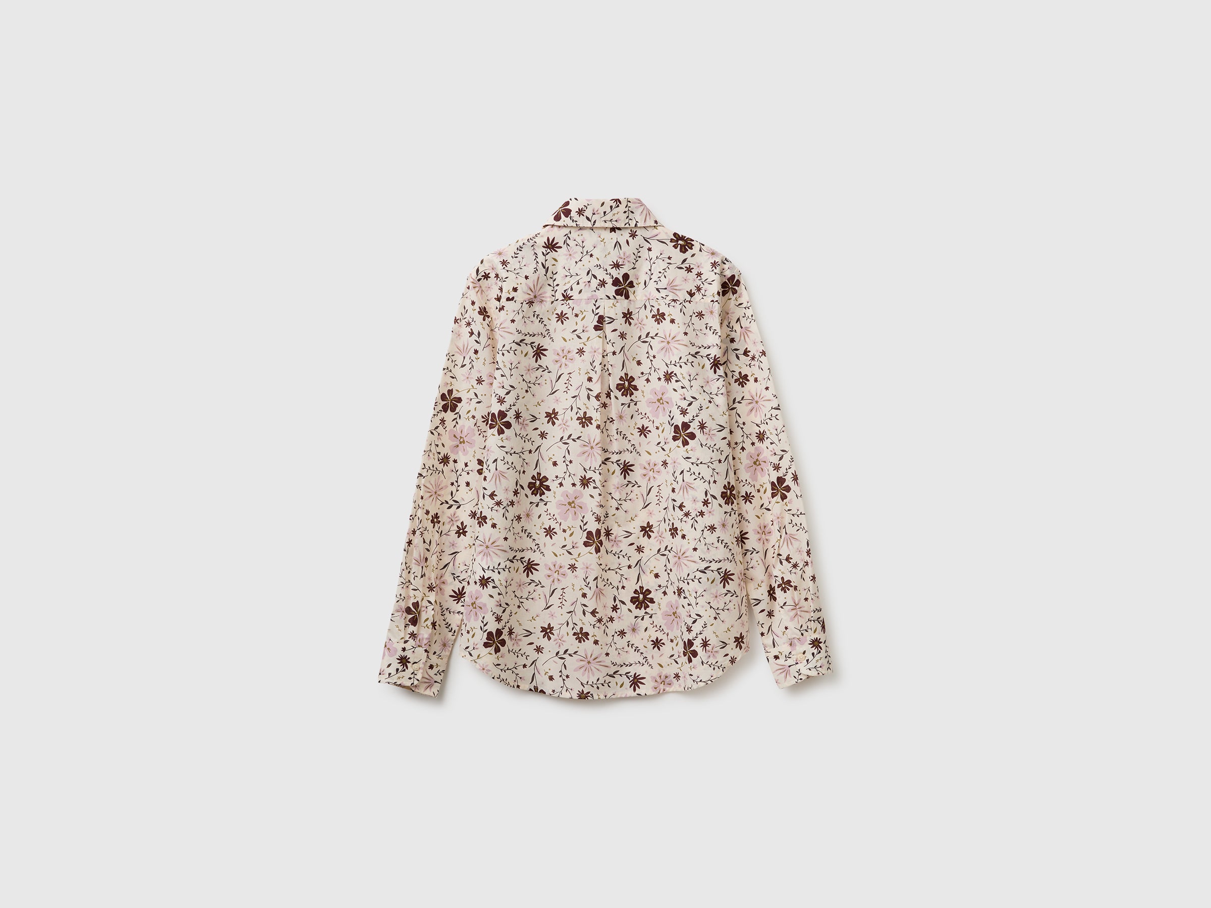United Colors of Benetton Camicia fantasia cotone collo punta