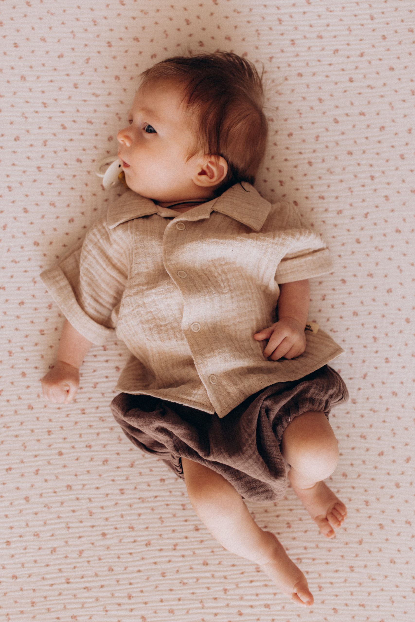 Woolly Organic Muslin Shirt Bloomers SS26 completino mussola bio