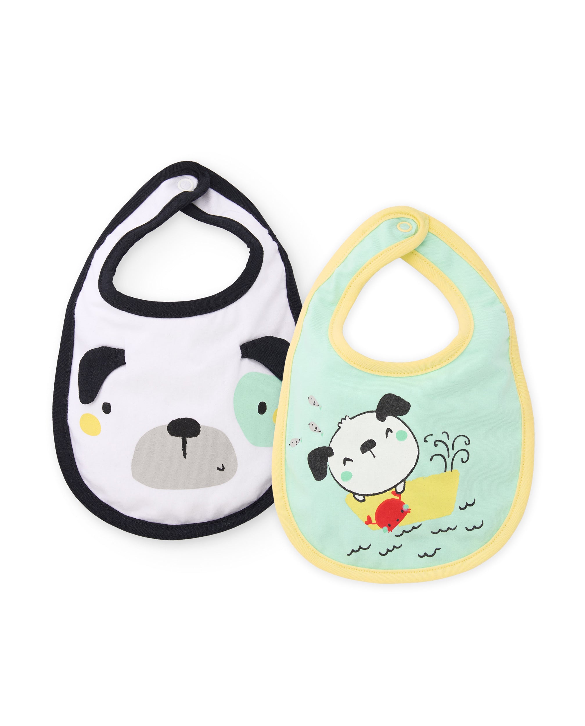 TucTuc Accessori Set 2 Bavaglini Neonato Verde Chiusura Pressione