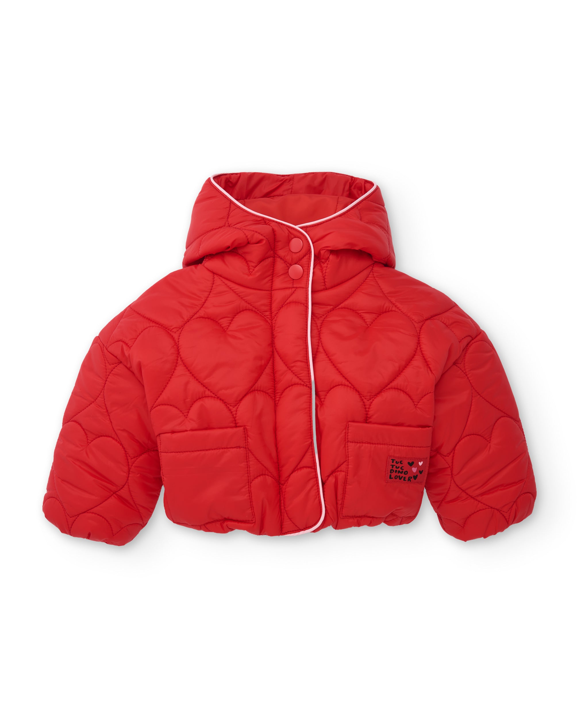 TucTuc Cappotti piumino bambina rosso cappuccio termico