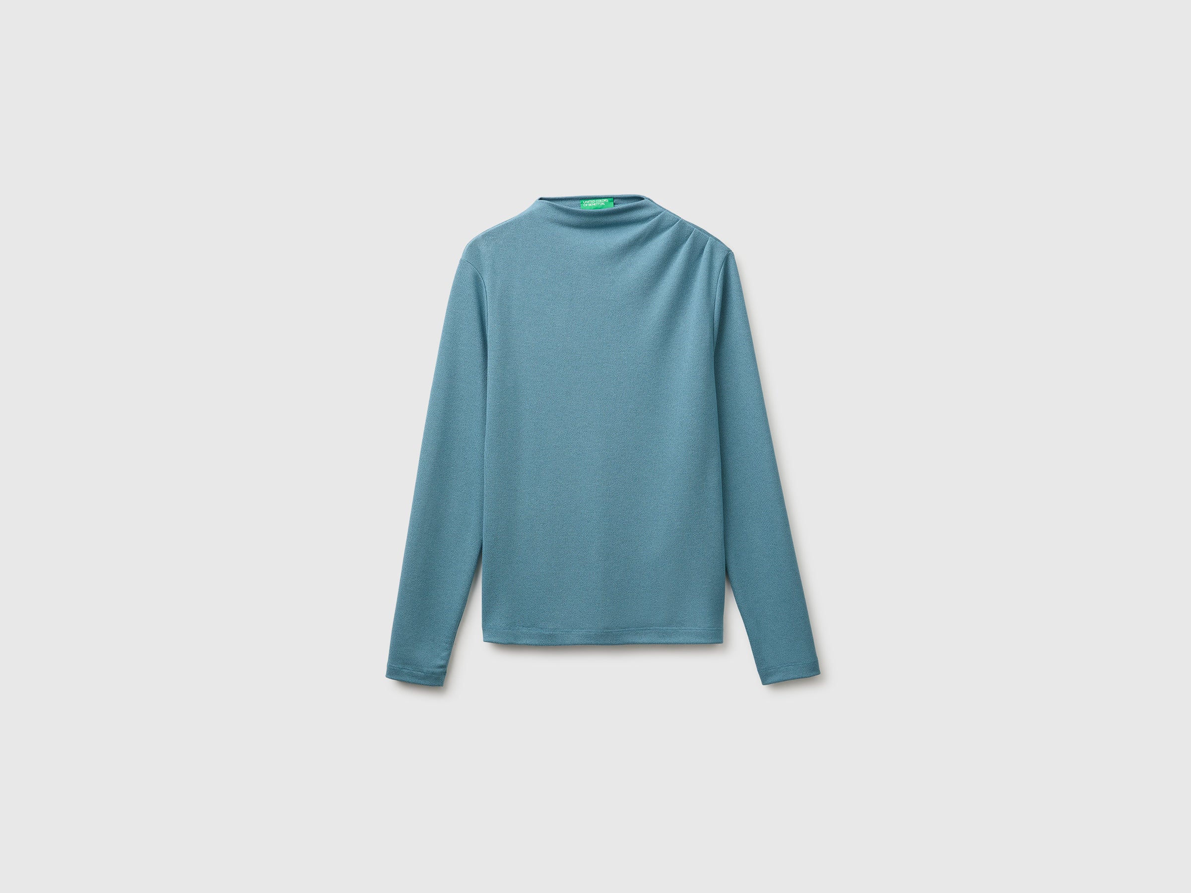 United Colors of Benetton T-shirt arricciata maglia manica lunga viscosa