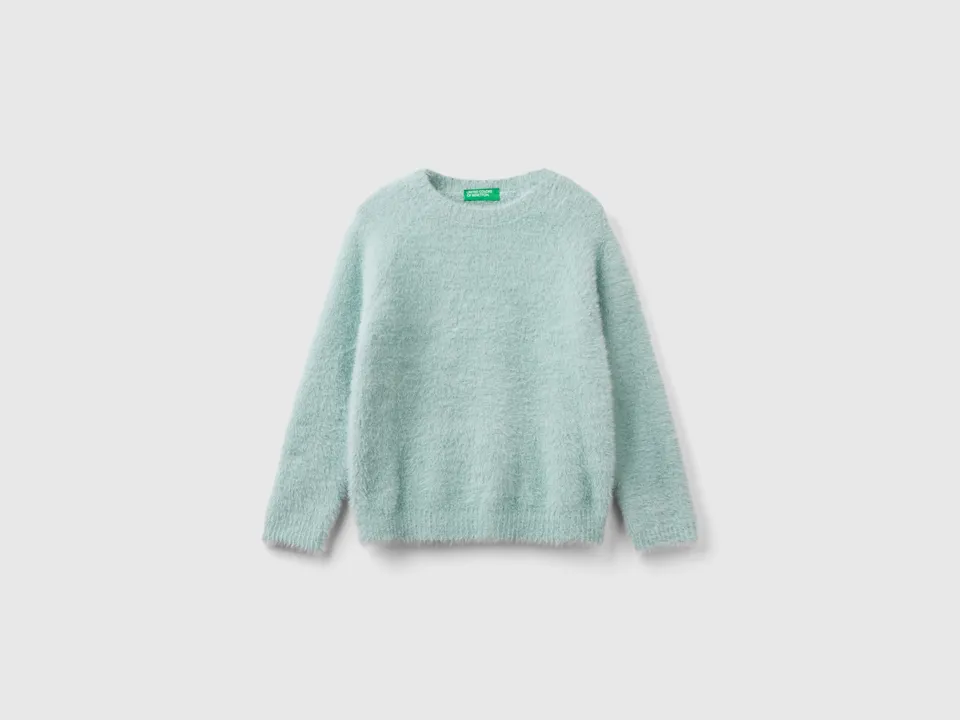 United Colors of Benetton Maglione Filato Peloso Maglia Calda 104