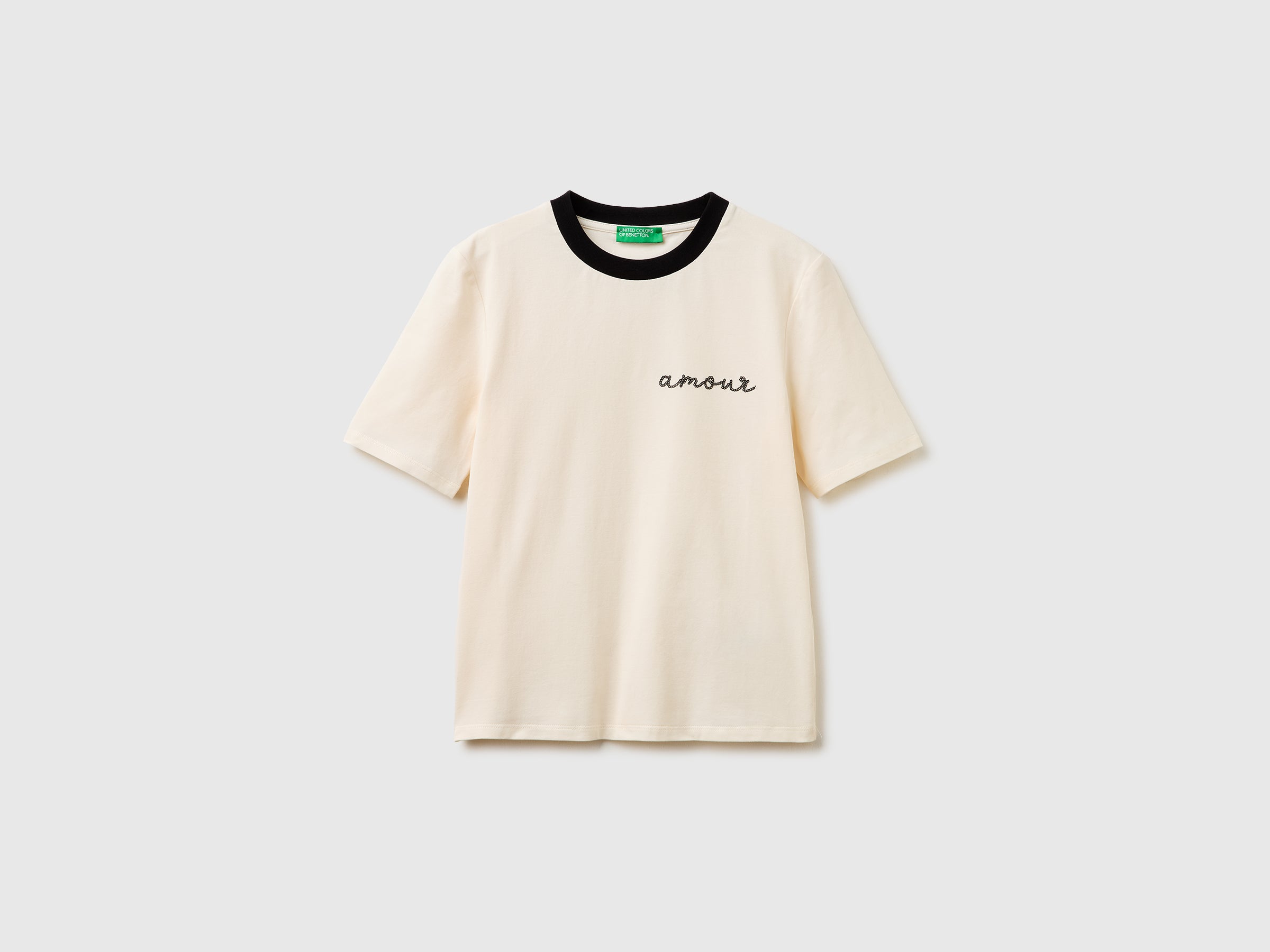 United Colors of Benetton T-shirt Amour maglietta cotone manica corta