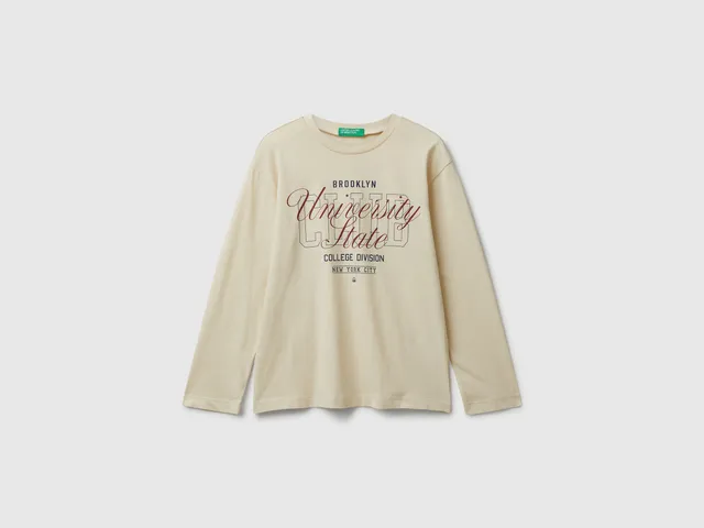 United Colors of Benetton T-shirt stampa manica lunga M