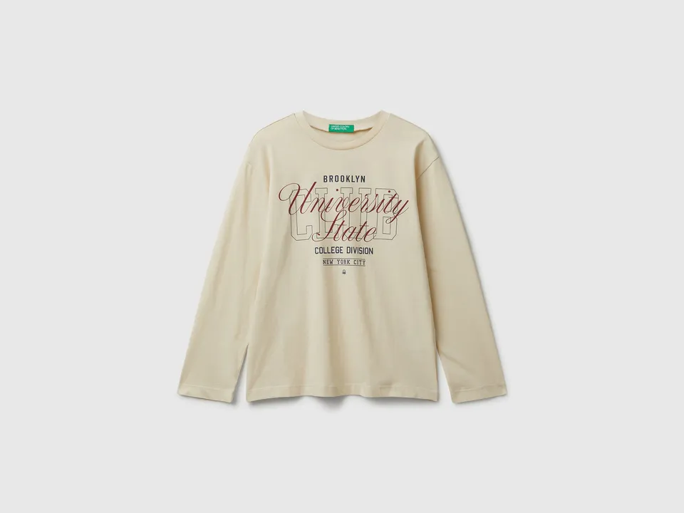 United Colors of Benetton T-shirt stampa manica lunga M