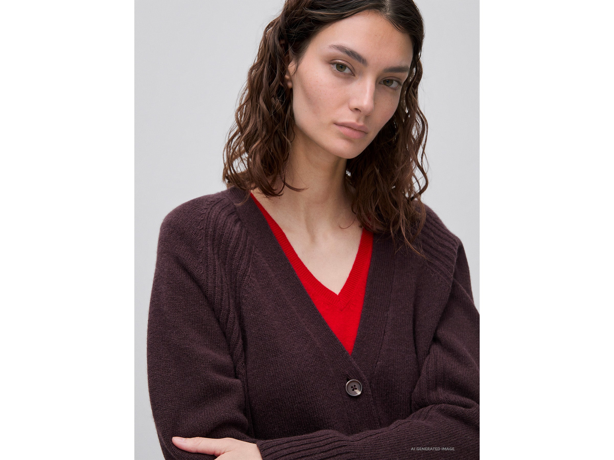 United Colors of Benetton Oversized wool cardigan lana scollo V
