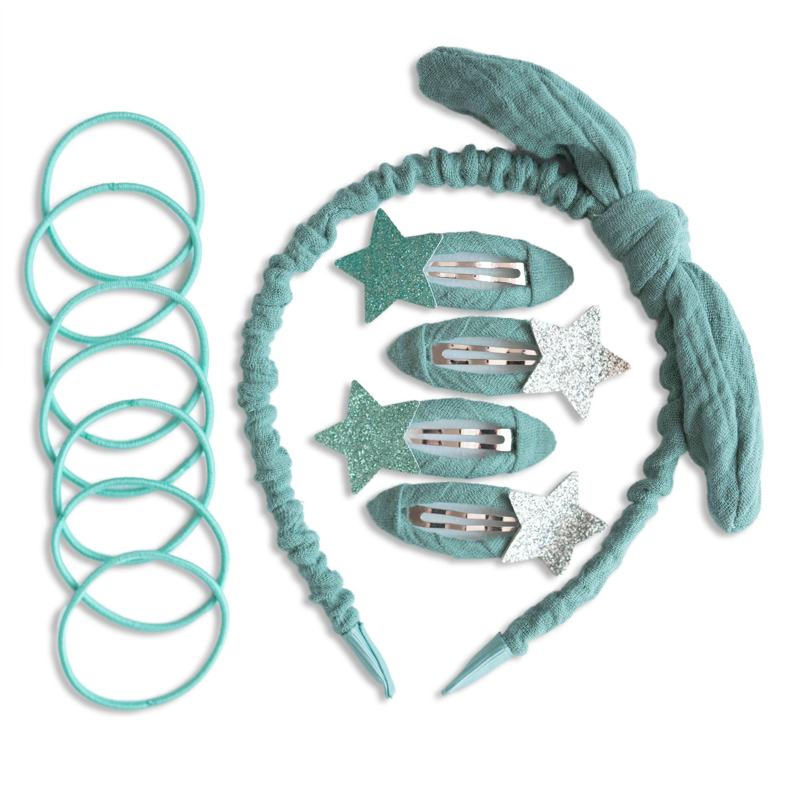 Papierdrachen Set Capelli Mussola Azzurro Bimba