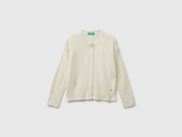 United Colors of Benetton Cardigan maglia viscosa collo coreana