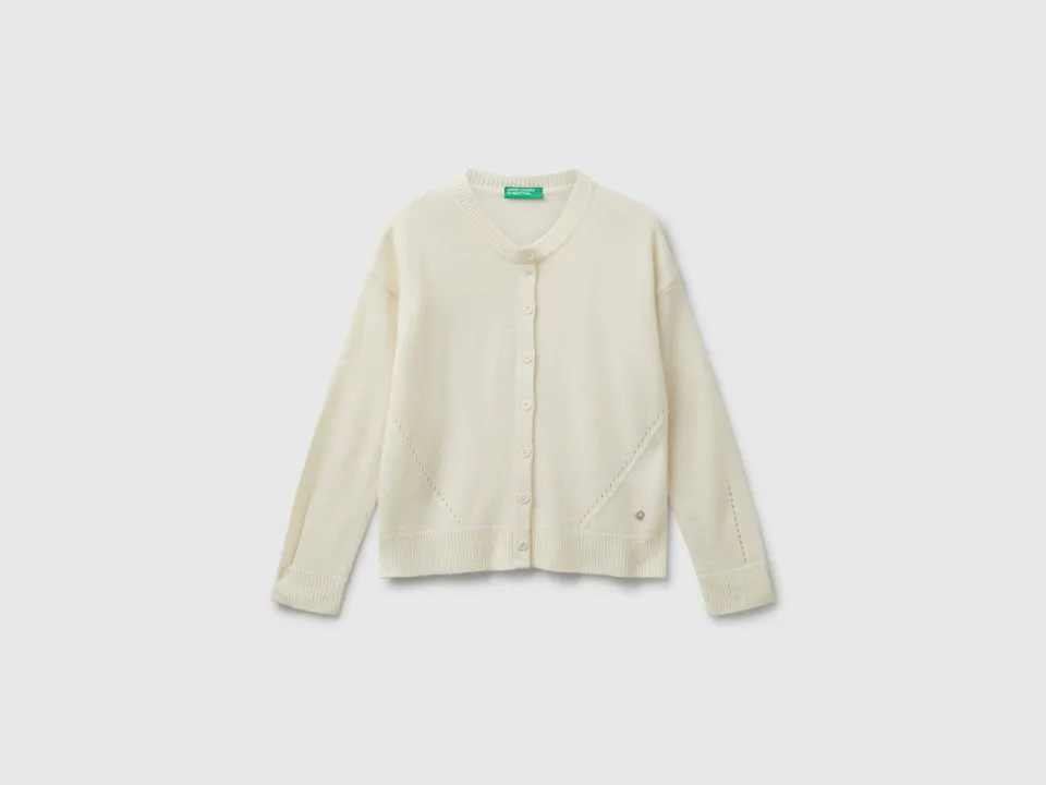 United Colors of Benetton Cardigan maglia viscosa collo coreana
