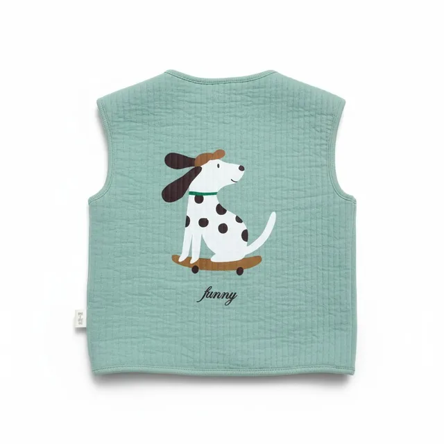 Miela Kids gilet cane cotone trapuntato 3-4 anni mezza stagione