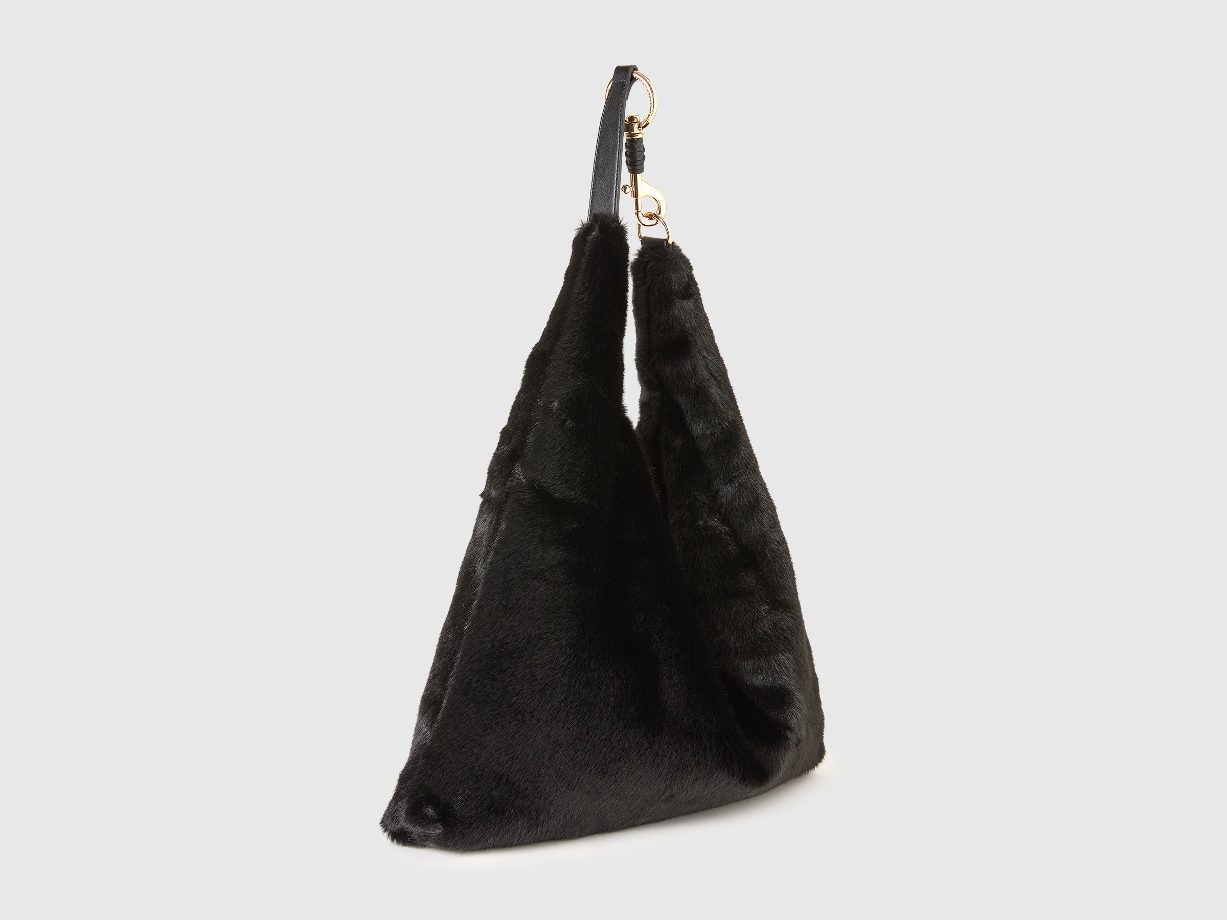 United Colors of Benetton Faux fur hobo bag borsa donna pelo