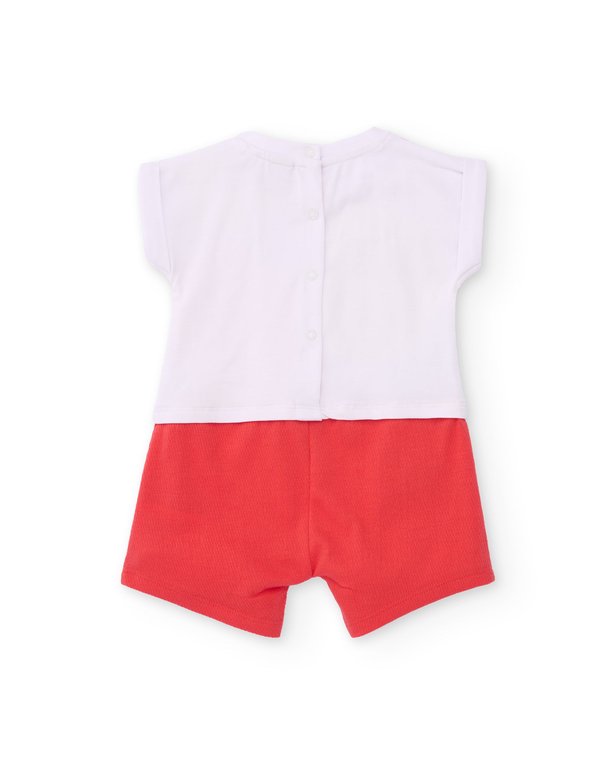 TucTuc Tutine Pagliaccetto neonato rosso frutta jersey corto
