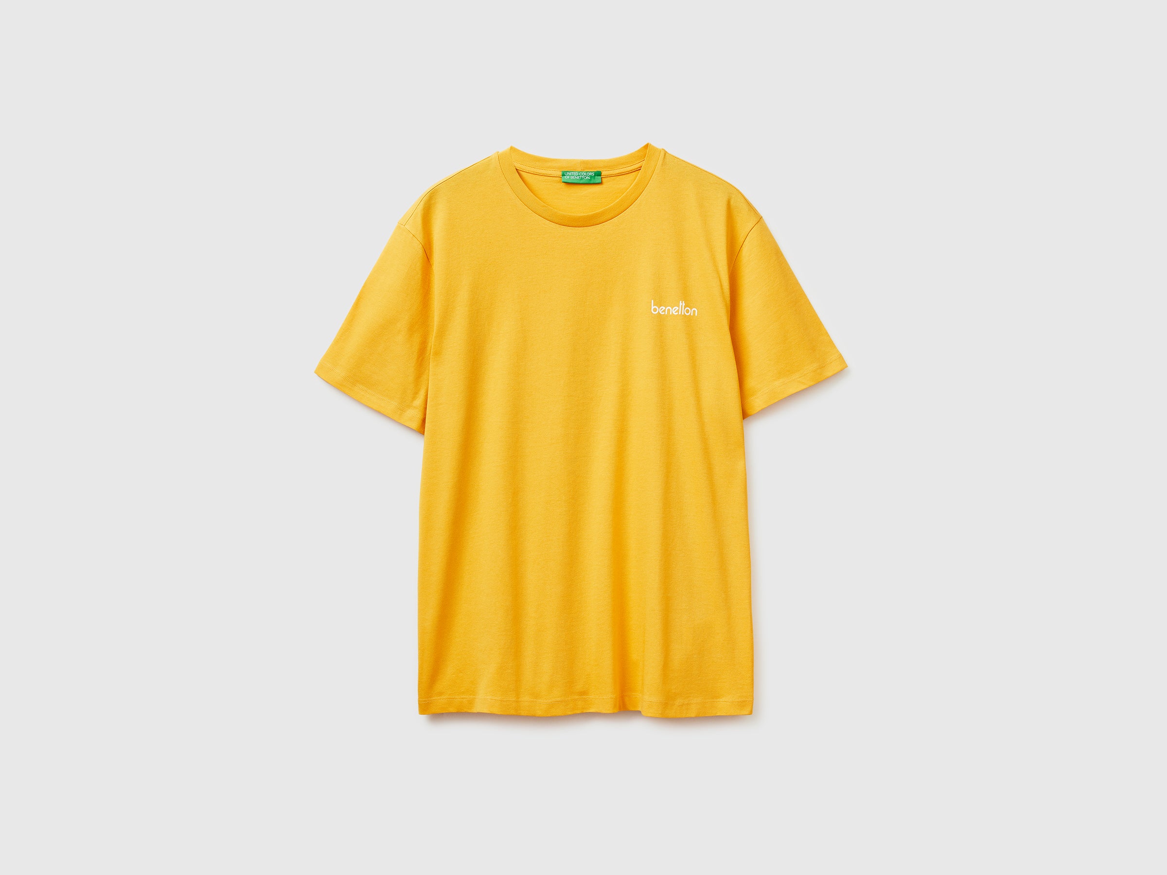 United Colors of Benetton T-shirt donna cotone organico con logo taglia M