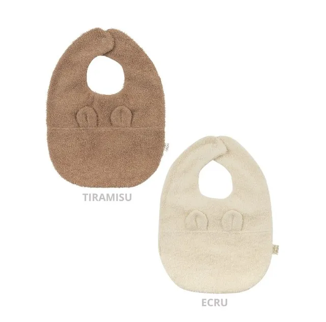 Woolly Organic Bib Teddy Ears bavaglino cotone organico Noos