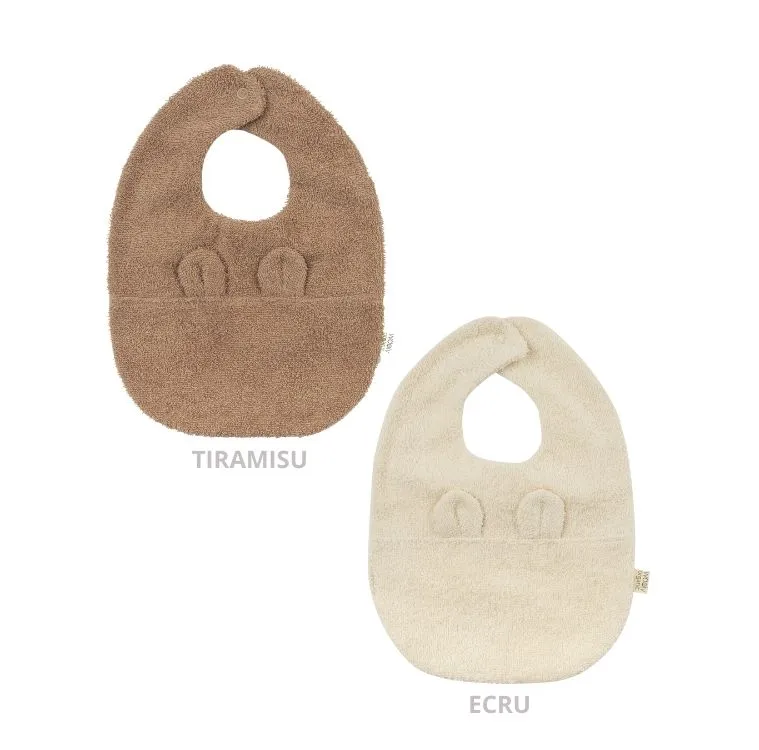 Woolly Organic Bib Teddy Ears bavaglino cotone organico Noos