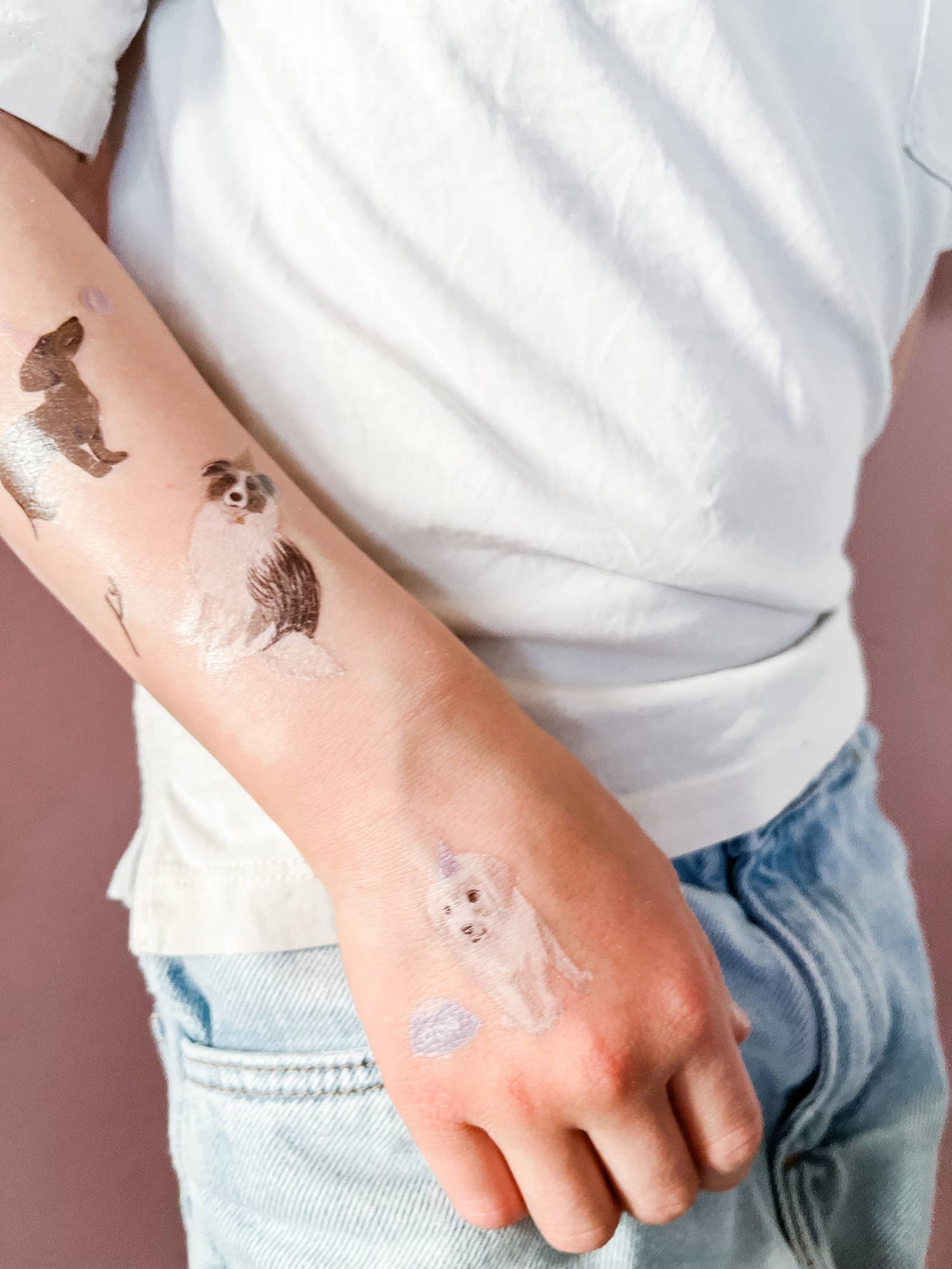Nuuk tatuaggi temporanei cani bambini vegan