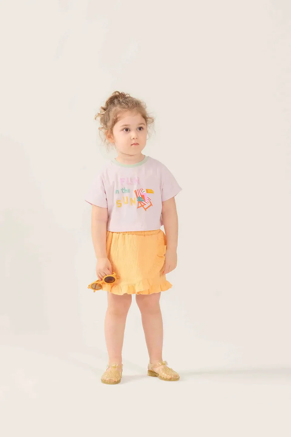 Miela Kids Gonna Pantaloncini Mussola Melone 3-4 Anni
