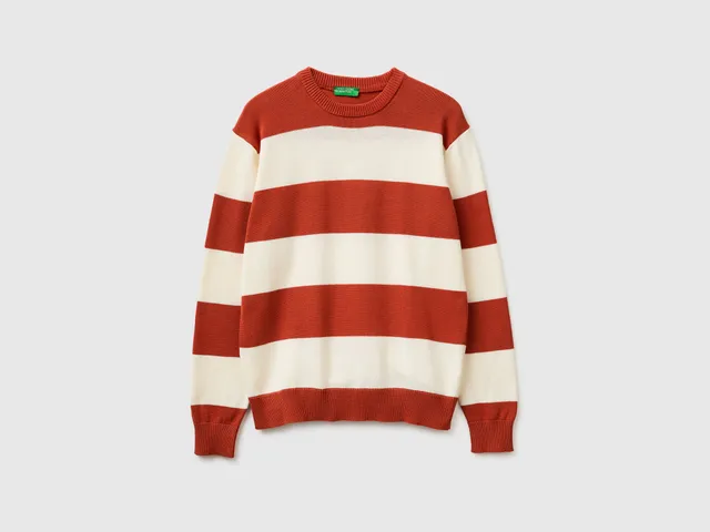 United Colors of Benetton Striped maglione cotone a righe