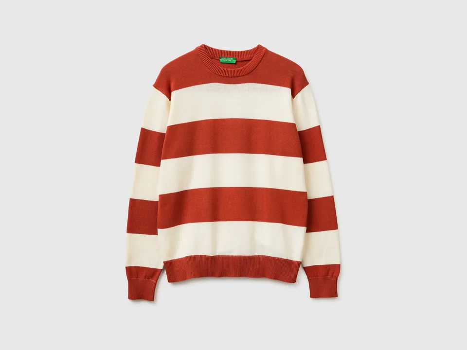 United Colors of Benetton Striped maglione cotone a righe