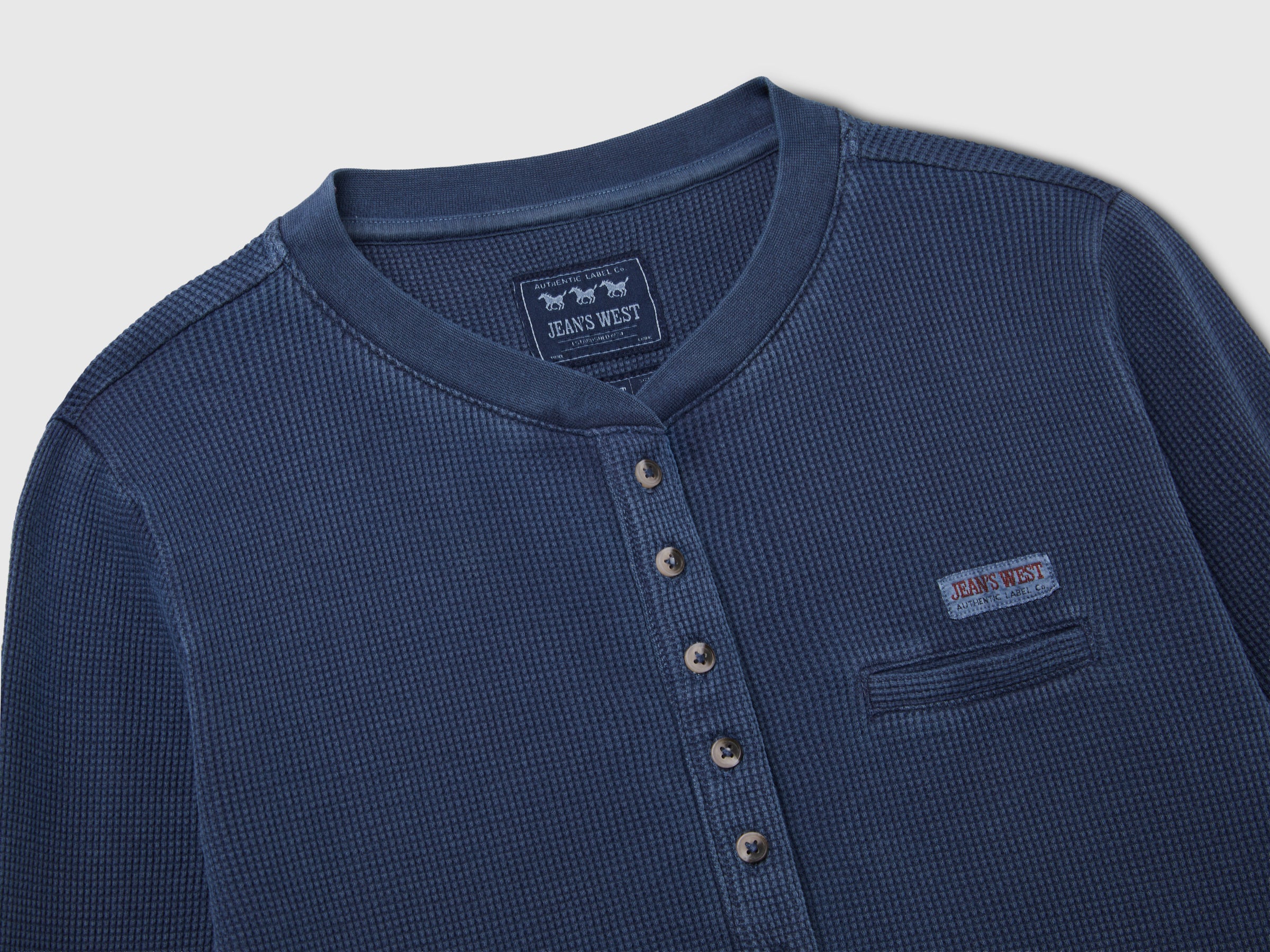 Benetton T-Shirts Maglietta henley cotone taschino