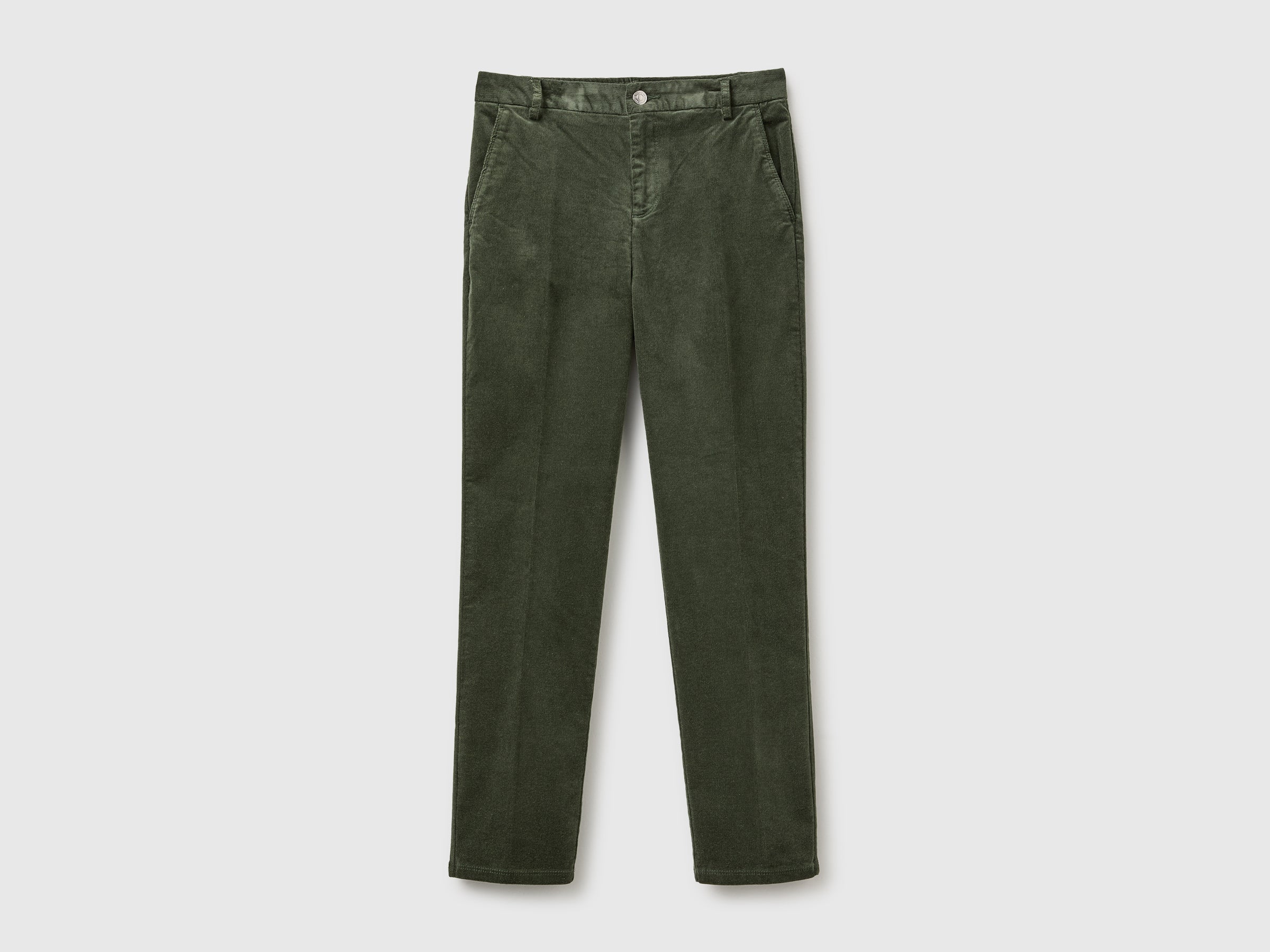 United Colors of Benetton Trousers Pantaloni Chino Velluto Cotone Modal