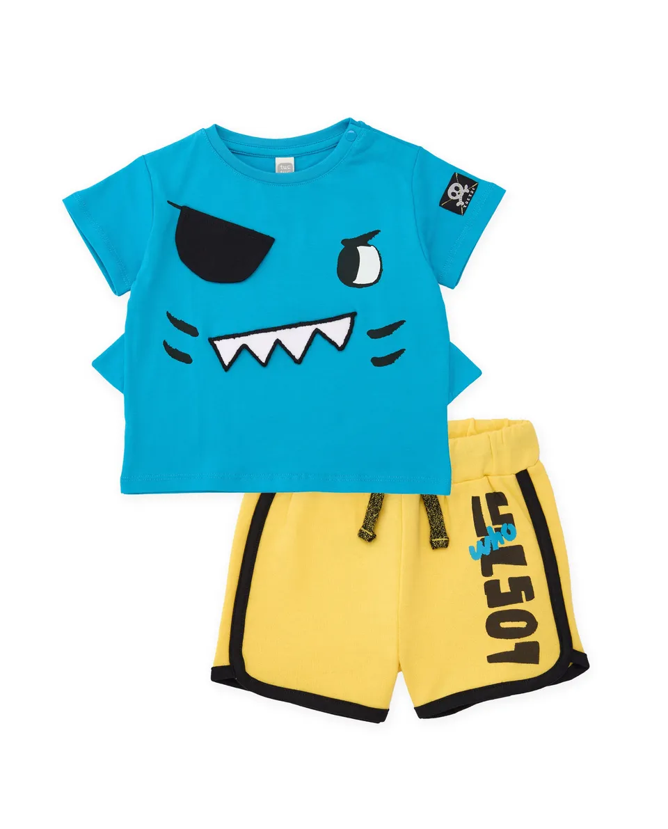TucTuc Completi pirata maglia completo turchese 2 anni