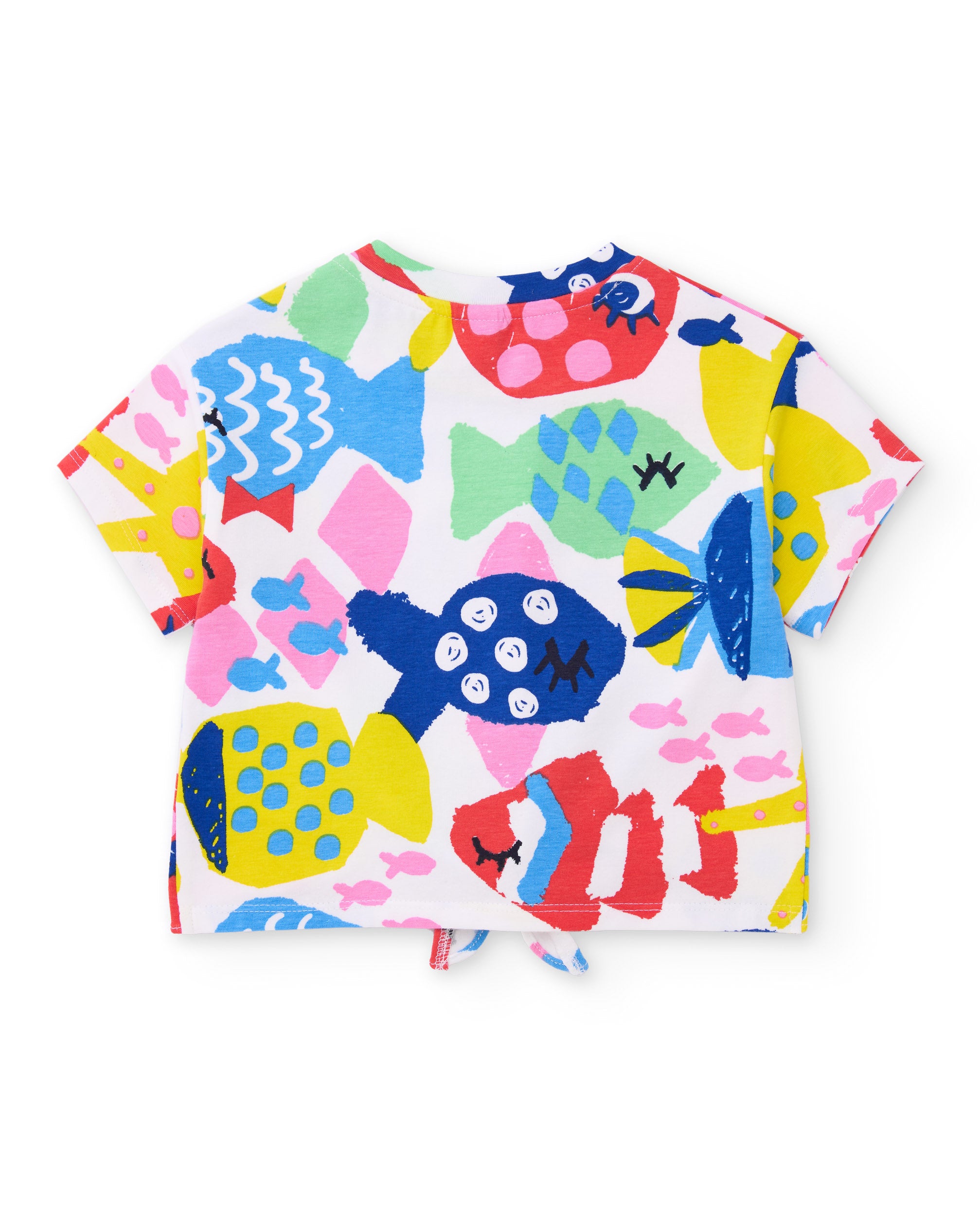 TucTuc T-Shirt Bambina Multicolore Nodo Frontale