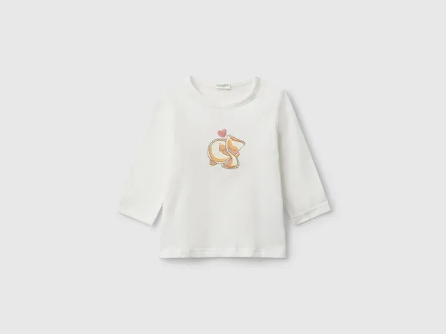 United Colors of Benetton T-shirt stampa patch cotone bio 50