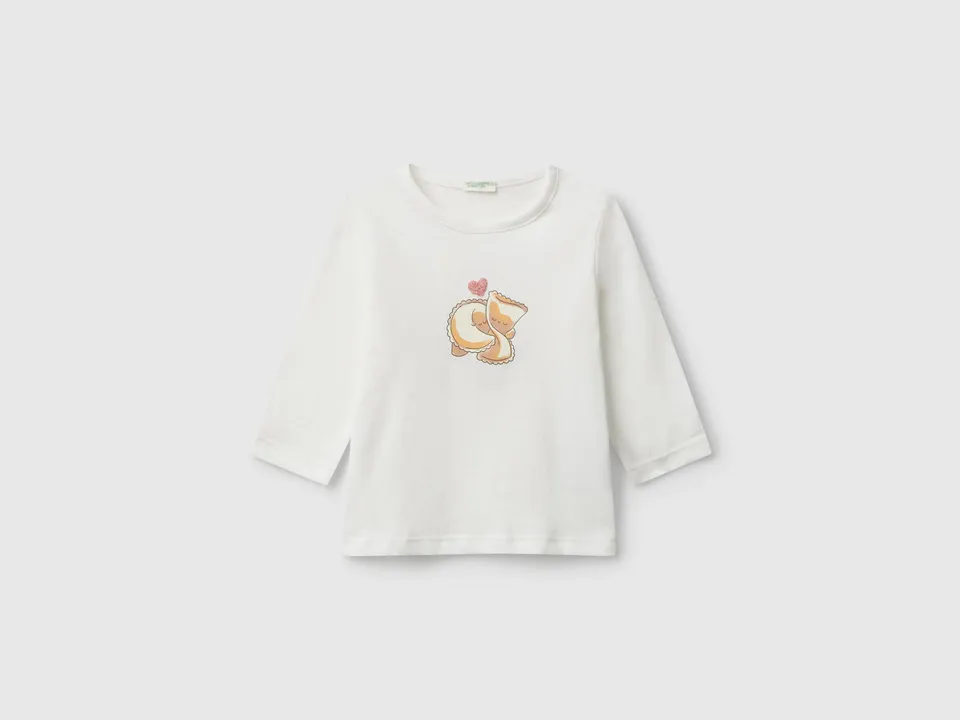 United Colors of Benetton T-shirt stampa patch cotone bio 50