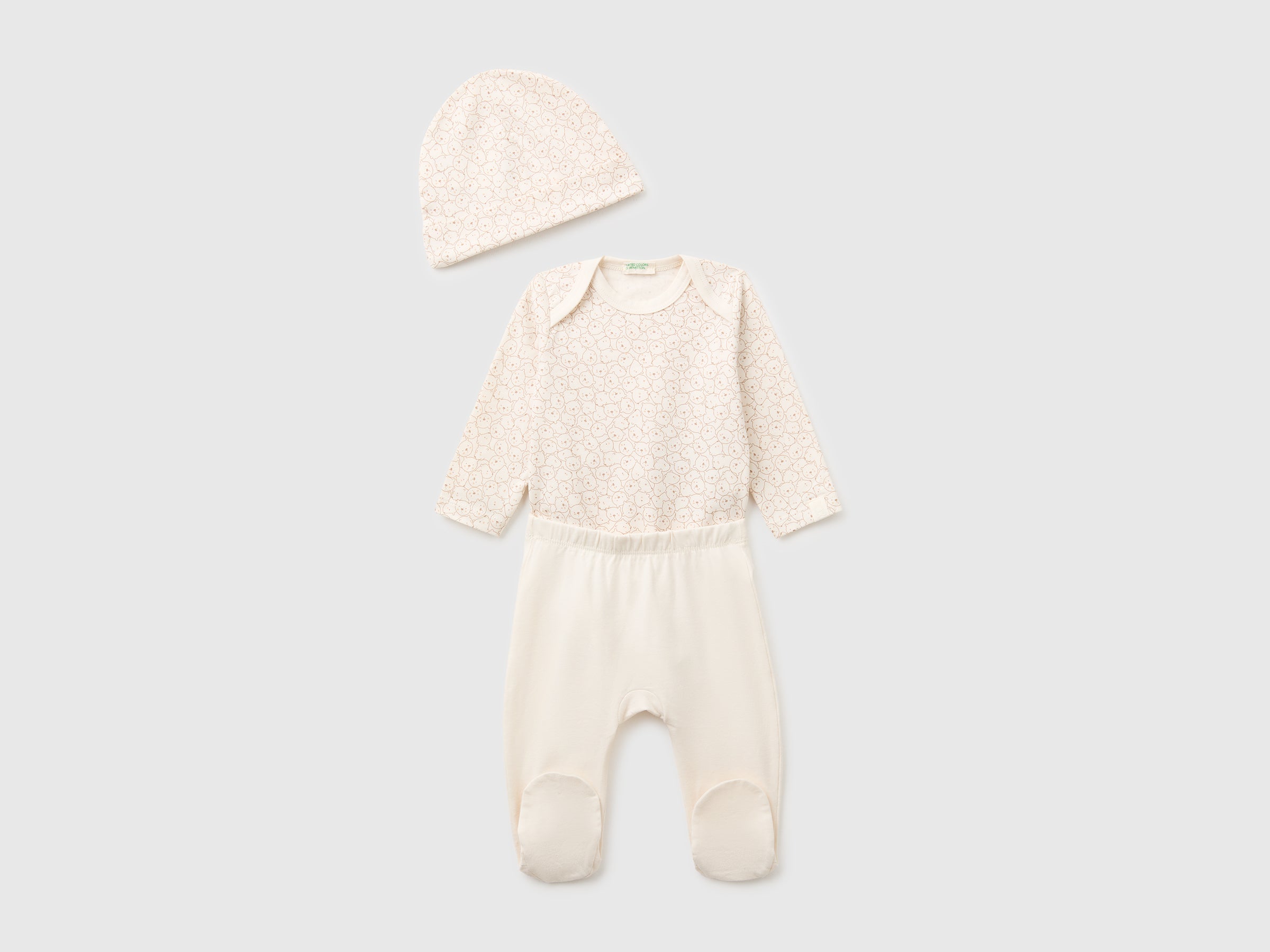 United Colors of Benetton Set body pantaloni cappello cotone 62