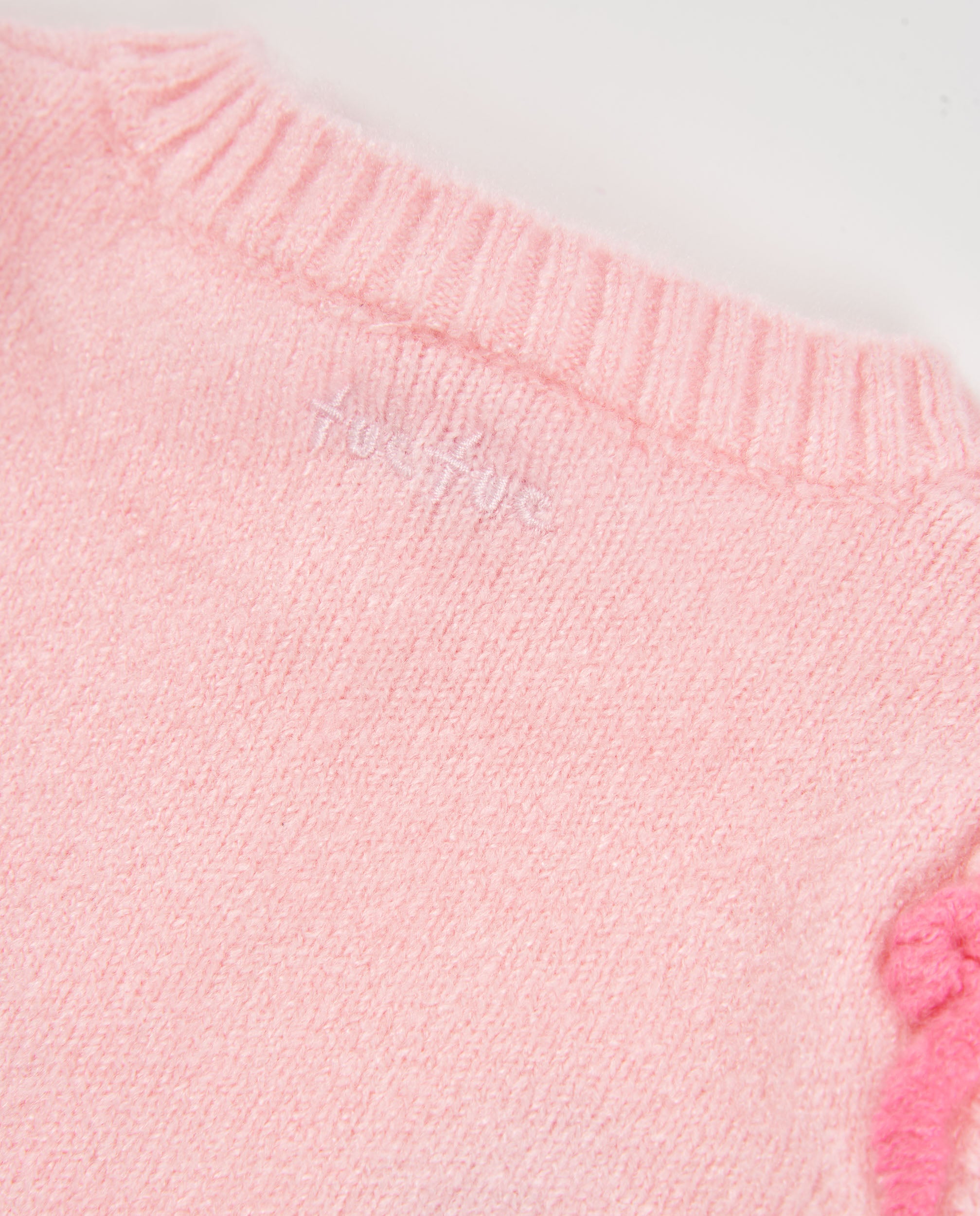 TucTuc Maglioni Giacca in maglia neonata rosa volant