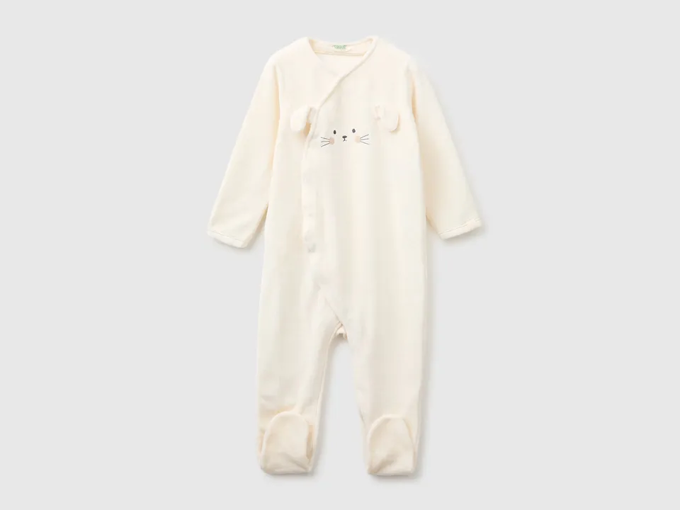 United Colors of Benetton Tutina Ciniglia Coniglietto Neonato 68