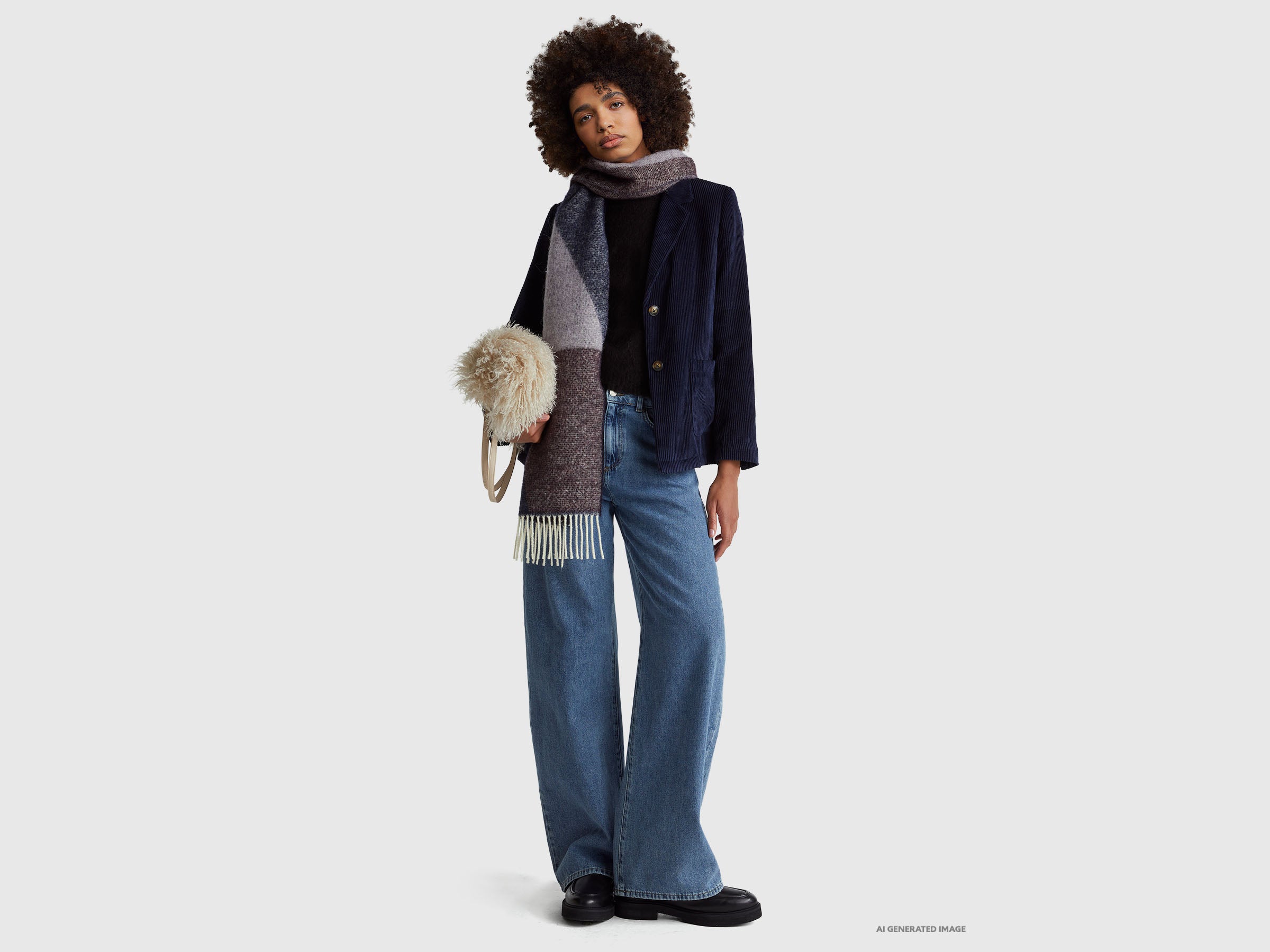 United Colors of Benetton Maglione Manica Corta Mohair Caldo