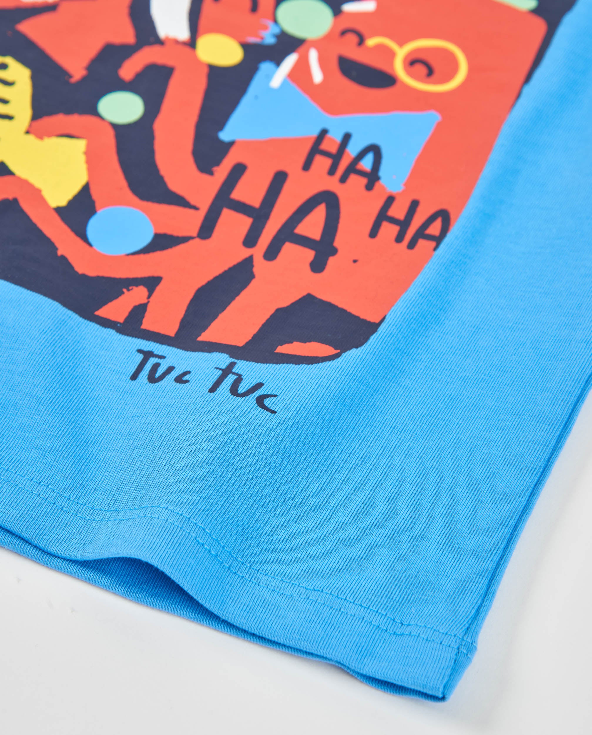 TucTuc Magliette T-Shirt Bambino Blu Pesce Pagliaccio