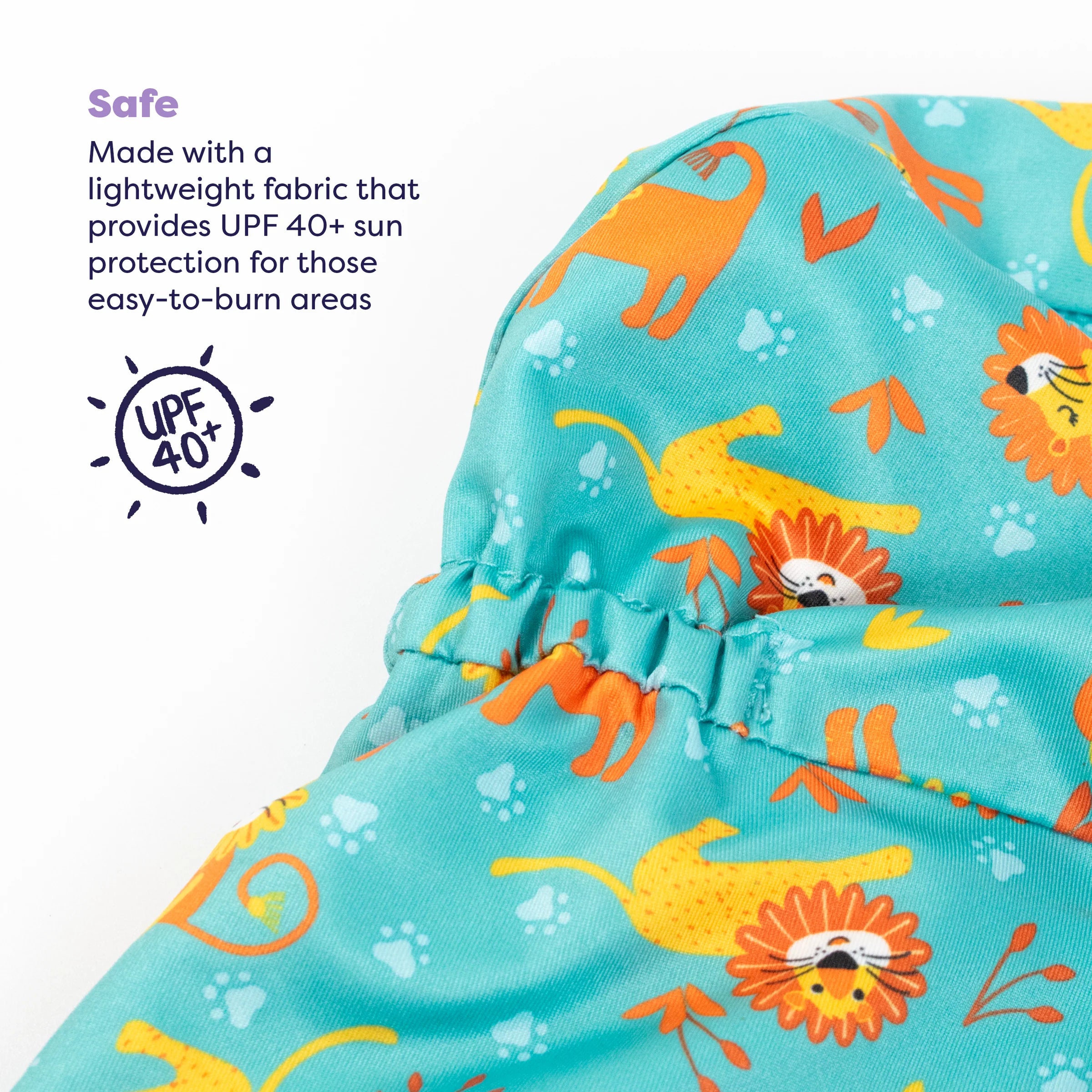 Bambino Mio cappellino mare Cool Cats reversibile UPF 40+ 0-12 mesi
