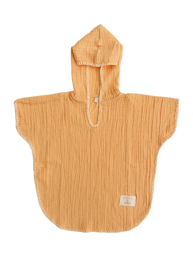 Miela Kids poncho mussola melone bimbi cotone