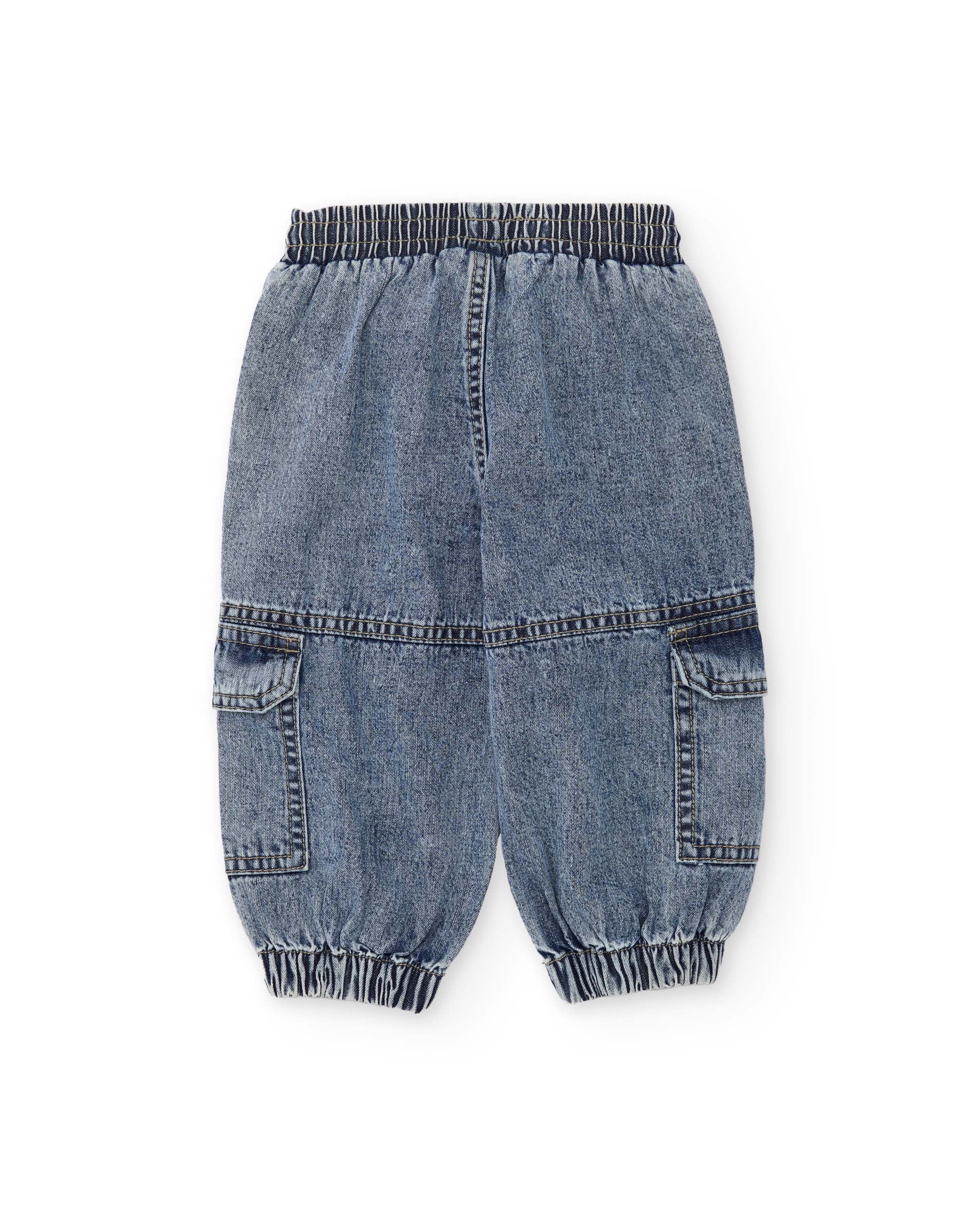TucTuc Pantaloni jeans bambino denim cargo tasche