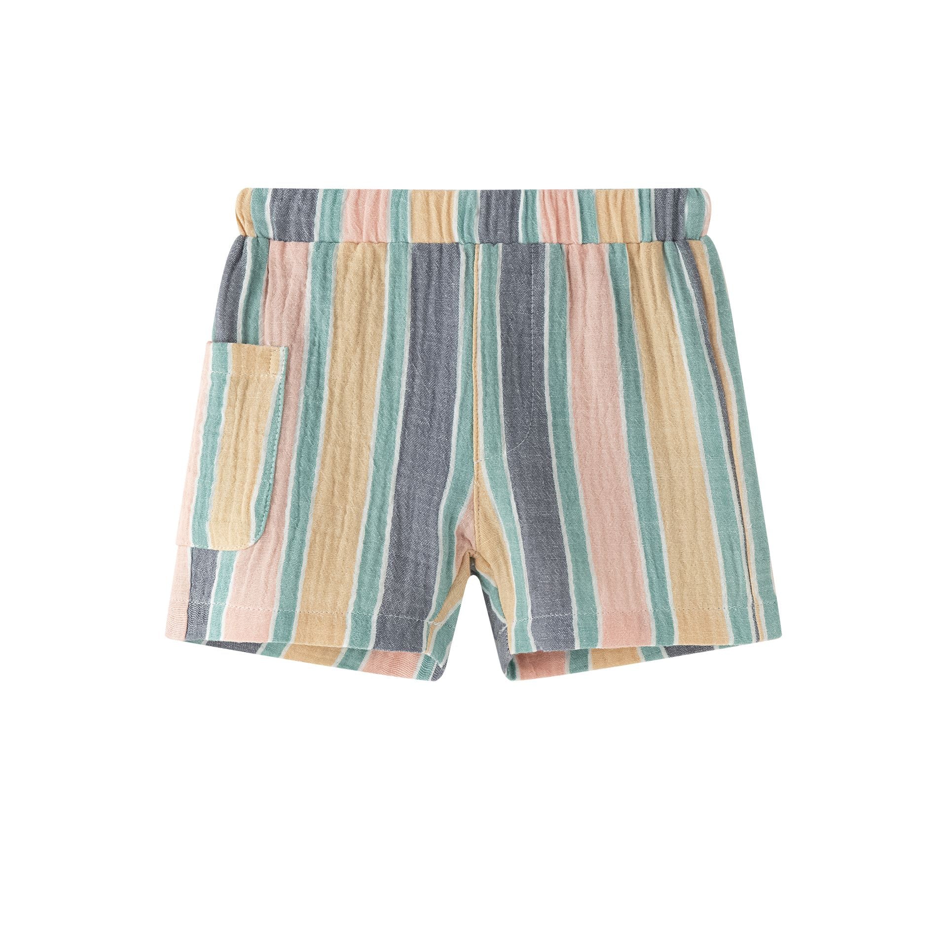 Kokarcia Shorts righe pantaloncini 6-9 mesi garza cotone