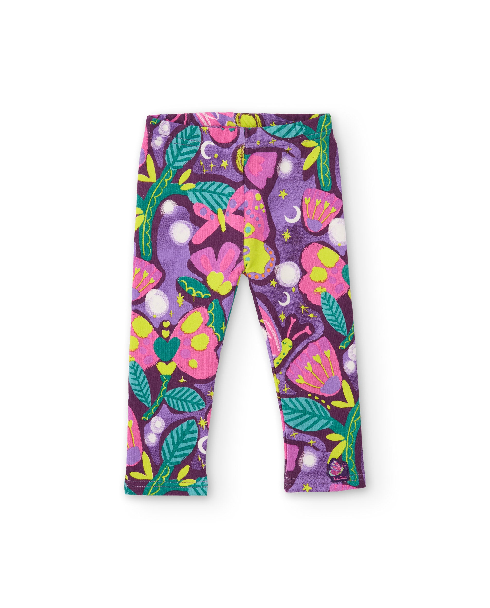 TucTuc Leggings Leggings felpa bambina lilla fiori