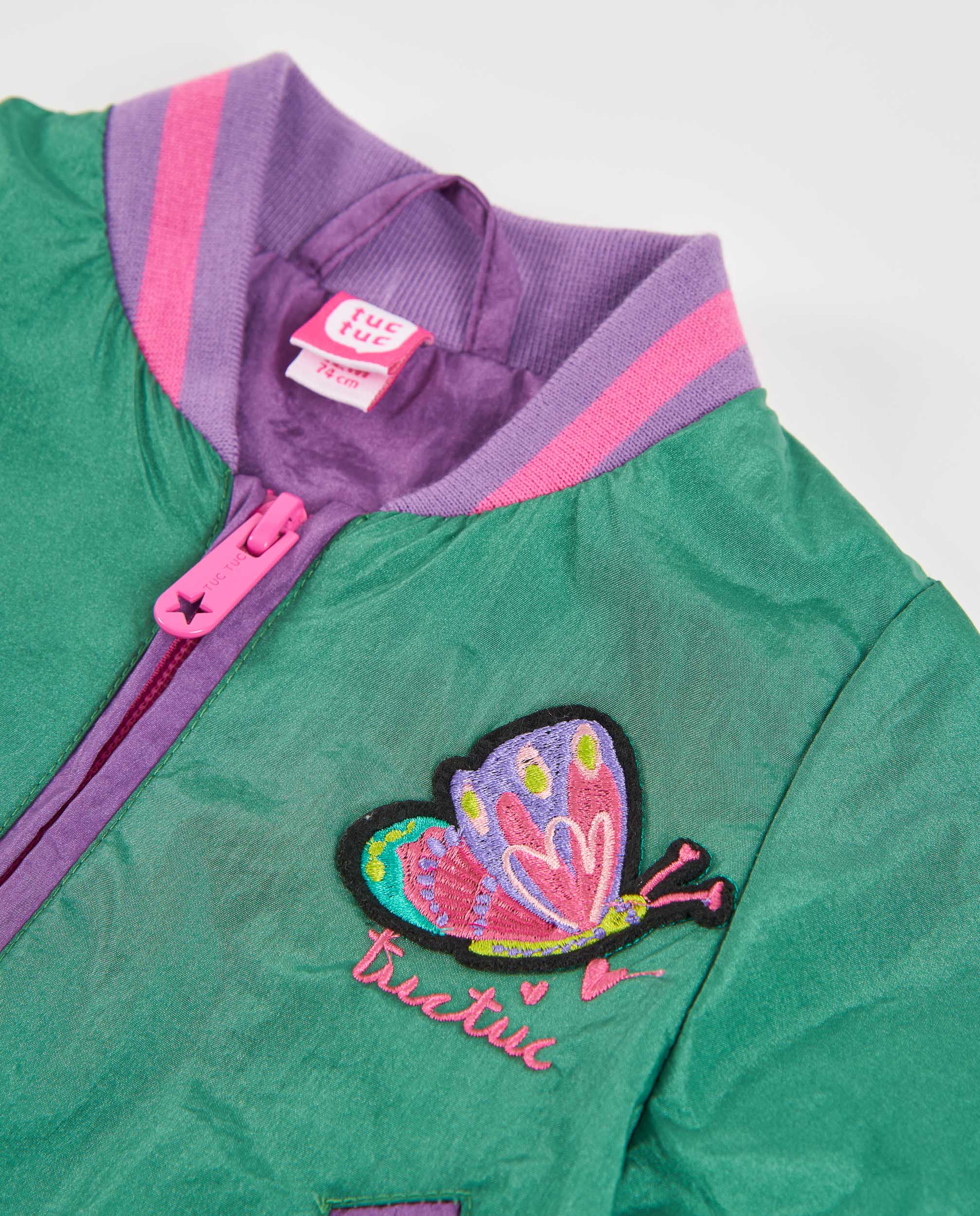 TucTuc Giacche Giacca bambina verde farfalla 4A