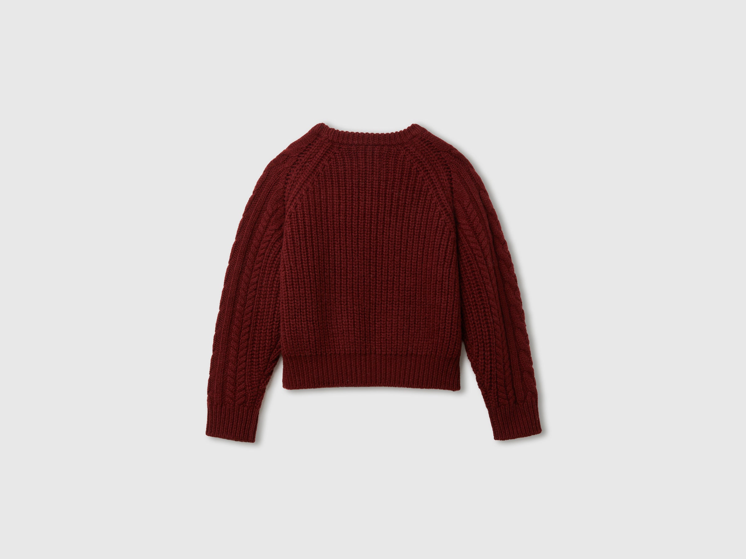 Benetton maglione trecce pura lana taglia M