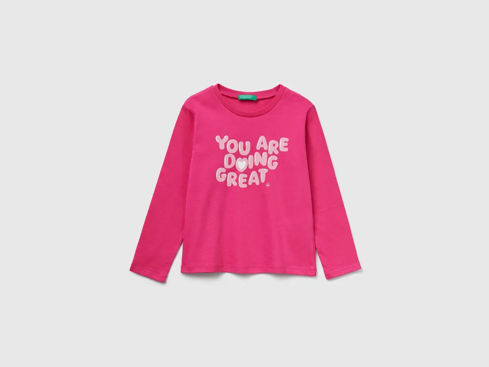 United Colors of Benetton Regular fit t-shirt maglietta stampa cotone bambino