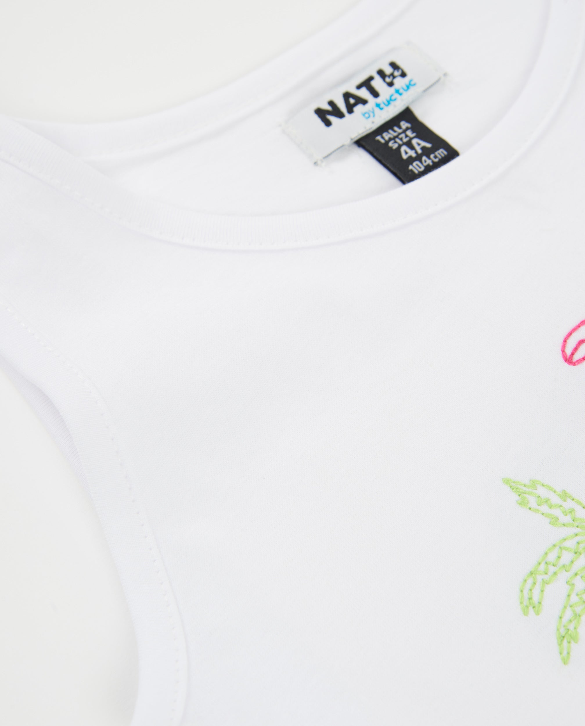 TucTuc Magliette T-shirt palme bambina bianco 8 anni