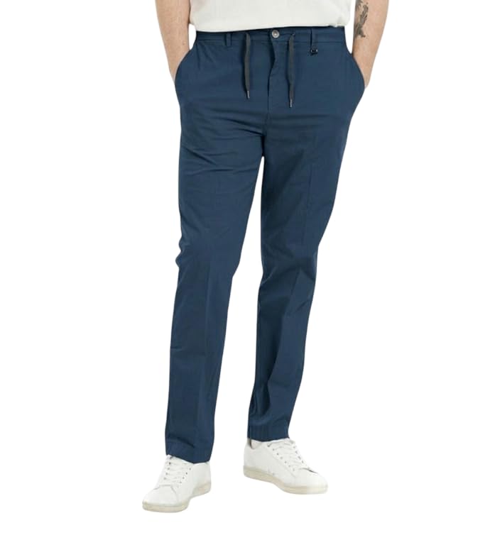 Liu Jo Pantaloni Chino con Coulisse Pantaloni Blu Scuro 44