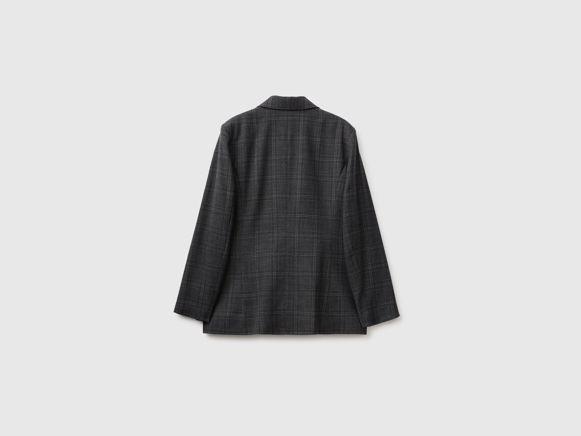 Benetton blazer tartan 44 doppiopetto viscosa revers
