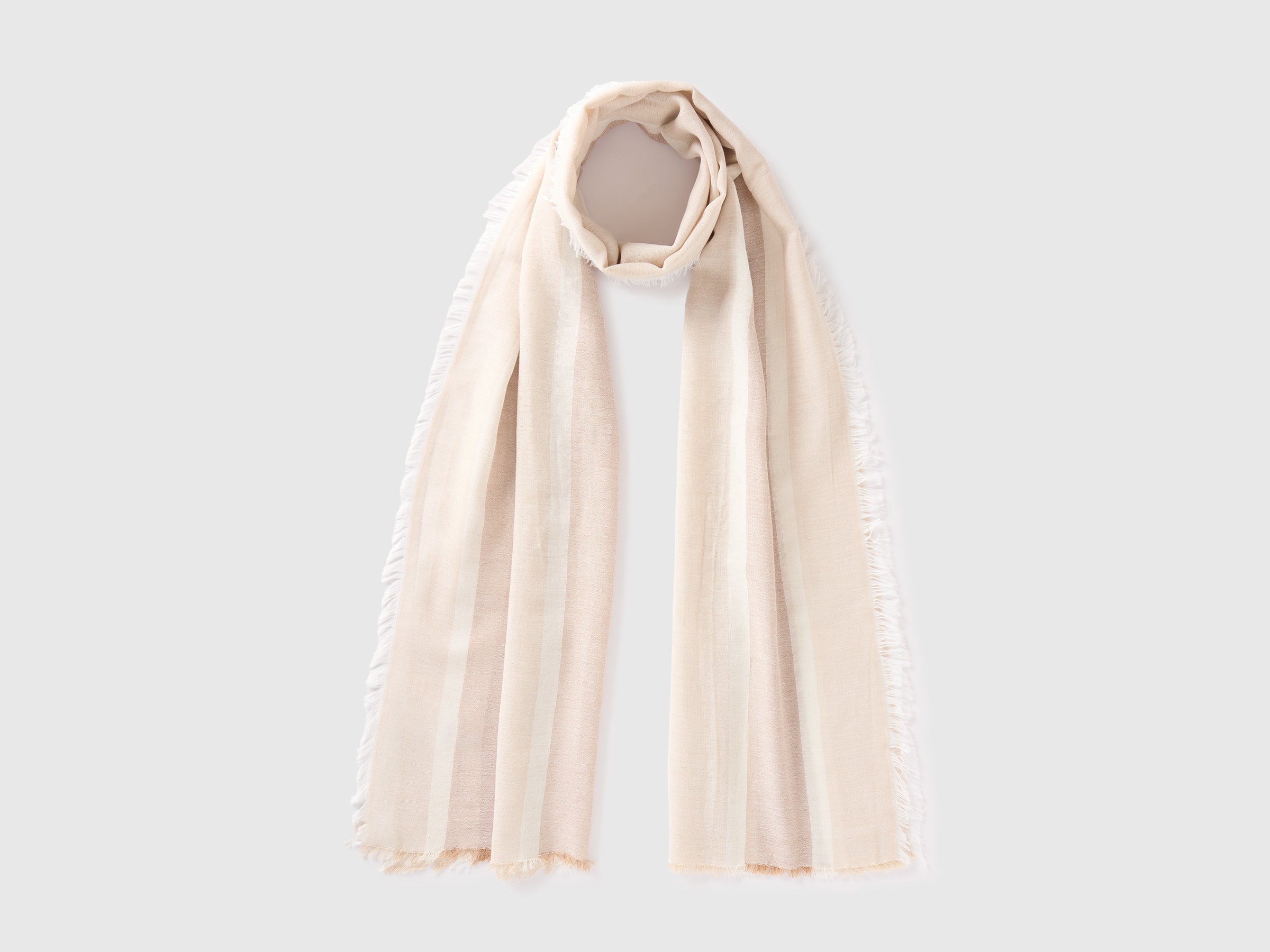 United Colors of Benetton Striped Scarf sciarpa a righe OS viscosa cotone