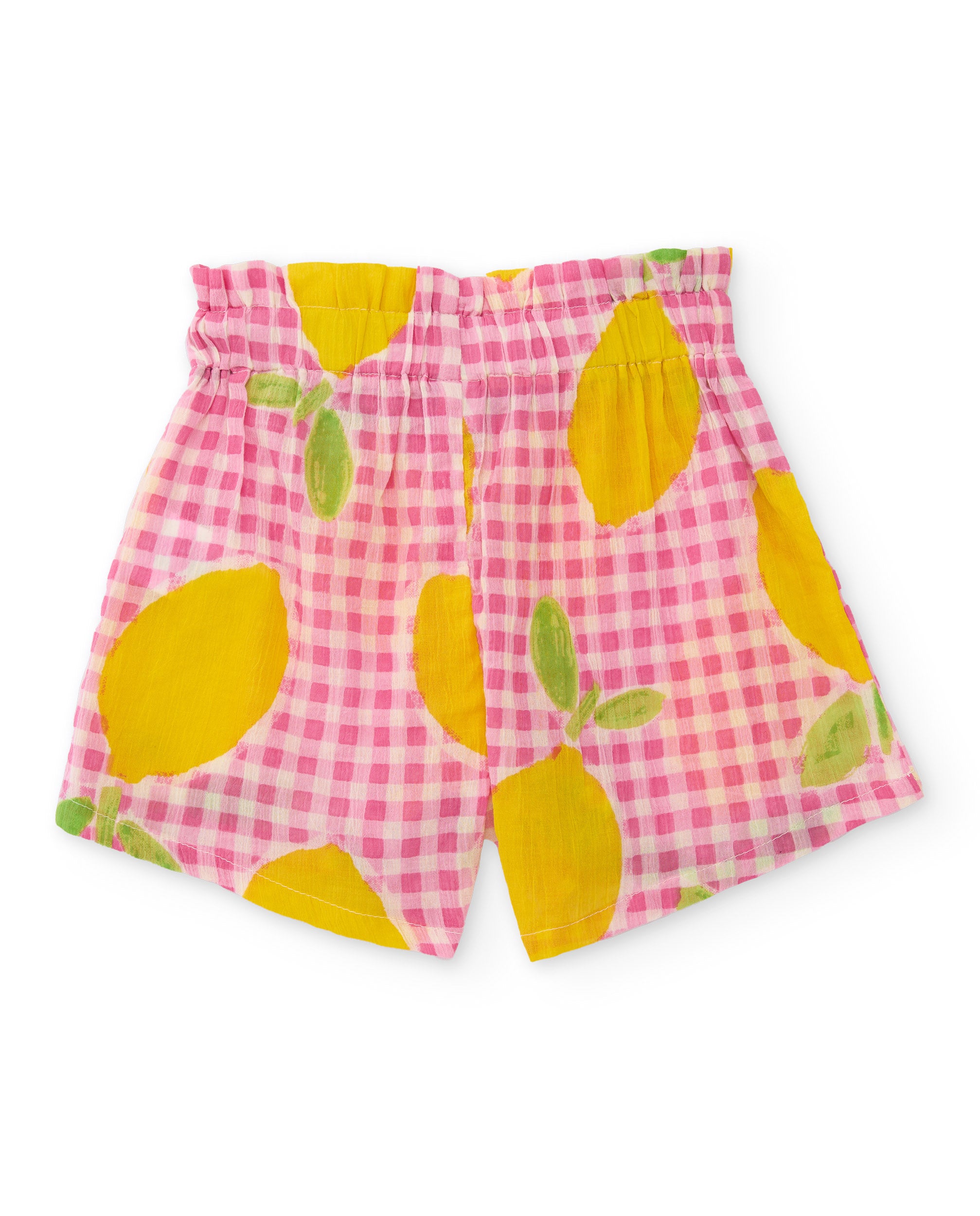 TucTuc Completi bambina rosa limoni top shorts
